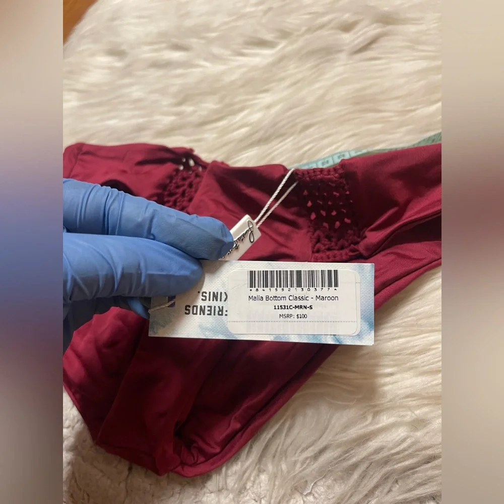 Frankie's bikinis Malia Bottom - Maroon